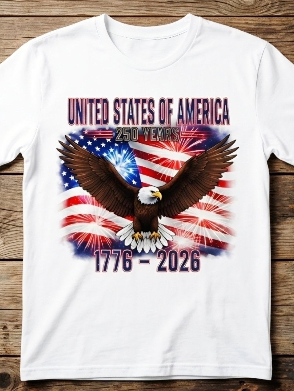 USA 250th Anniversary Shirt • 1776‑2026 Eagle Tee • Patriotic Unisex Graphic T